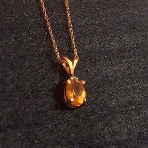 Delicate Topaz Birthstone Necklace
